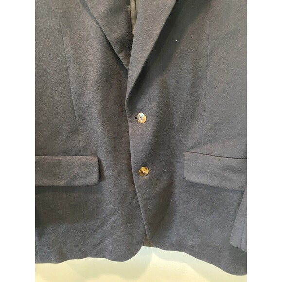 Cashmere 100% Blue Designer Jacket Blazer Sport Coat Sz Large - Picture 8 of 9